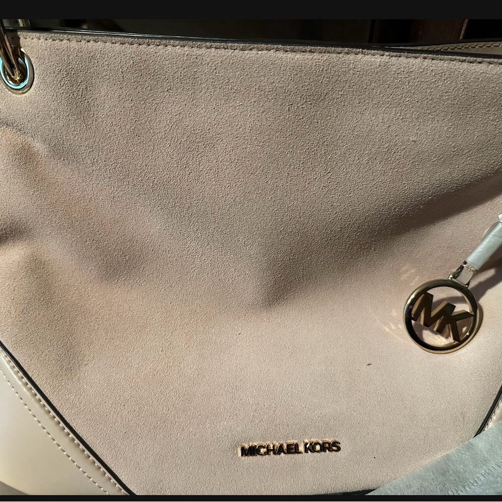 NEW Michael Kors Tan Suede Shoulder Bag